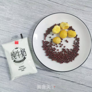 红豆板栗牛乳的做法步骤：1