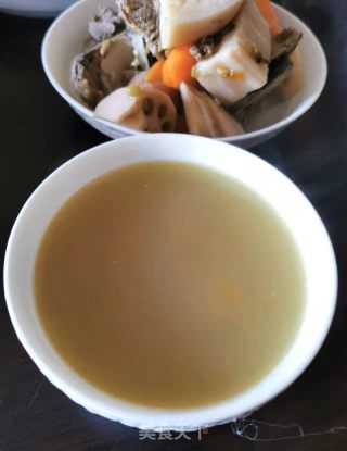 扇骨莲藕绿豆汤的做法步骤：8