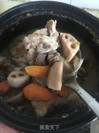 扇骨莲藕绿豆汤的做法步骤：7