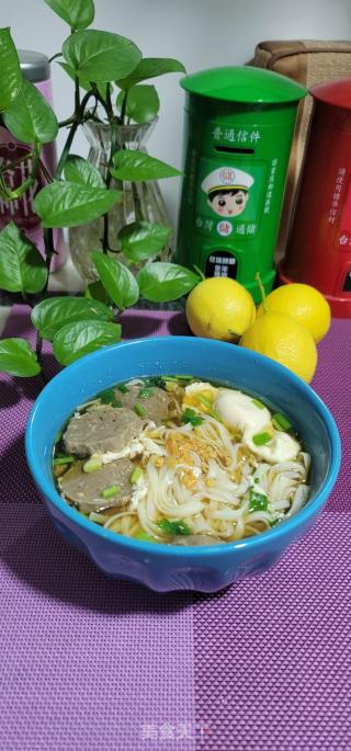 牛肉丸鸡蛋汤面的做法步骤：13