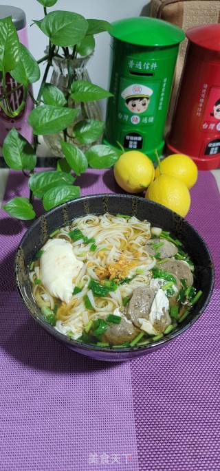 牛肉丸鸡蛋汤面的做法步骤：12