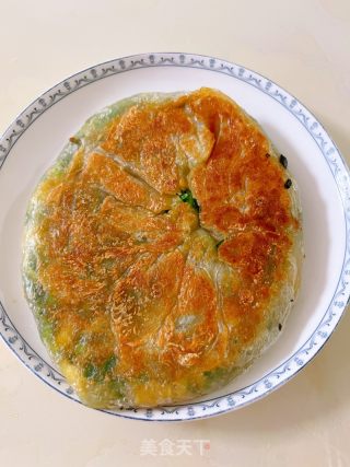 韭菜鸡蛋馅饼（手抓饼版）的做法步骤：15
