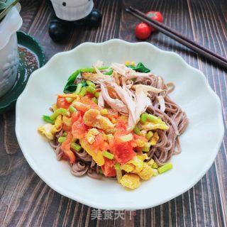 鸡胸肉拌荞麦面的做法步骤：10