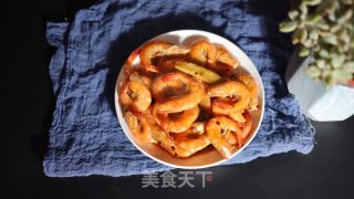 米酒焖基围虾的做法步骤：5