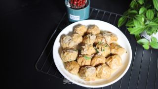 莲藕肉末酿油面筋的做法步骤：4