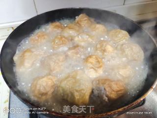 莲藕肉末酿油面筋的做法步骤：3