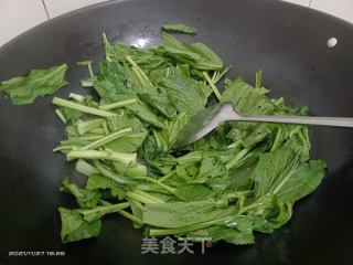 清炒油菜的做法步骤：3