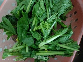 清炒油菜的做法步骤：1