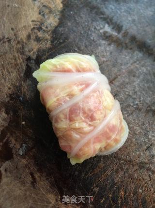 蒸白菜肉卷的做法步骤：6
