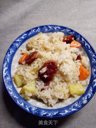 广式辣肠焖饭的做法步骤：7