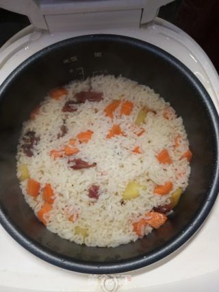 广式辣肠焖饭的做法步骤：6
