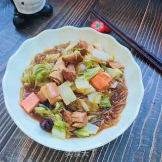 卤肉白菜炖粉条的做法步骤：7