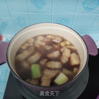 五花肉卤豆皮的做法步骤：9