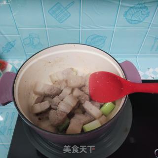 五花肉卤豆皮的做法步骤：7