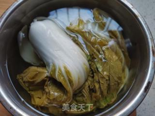 鸡白菜炒肉末（白菜两吃）的做法步骤：3