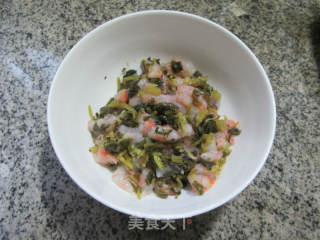 咸菜虾仁馅千张包的做法步骤：6