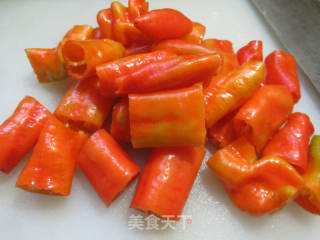 香菇贡丸烧青椒的做法步骤：4