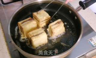 花生酱巧克力口味港式西多士，吐司的别样吃法，简单美味解馋的做法步骤：11