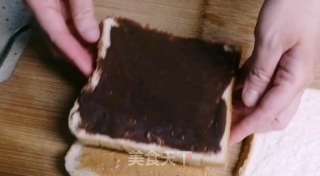 花生酱巧克力口味港式西多士，吐司的别样吃法，简单美味解馋的做法步骤：4