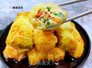 #白菜#鸡肉韭菜白菜卷的做法步骤：18