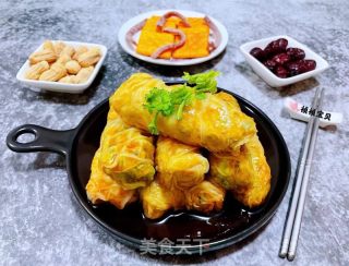 #白菜#鸡肉韭菜白菜卷的做法步骤：17
