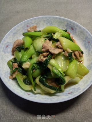 家常炒油菜的做法步骤：5