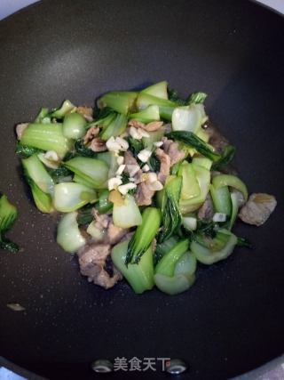 家常炒油菜的做法步骤：4