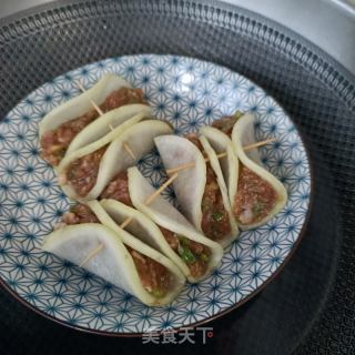 蒸白萝卜肉卷的做法步骤：11
