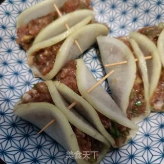 蒸白萝卜肉卷的做法步骤：10