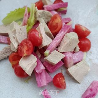 精肉花心萝卜沙拉的做法步骤：4