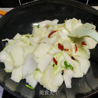 白菜炒蘑菇的做法步骤：7