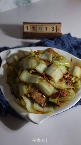 五花肉炒白菜的做法步骤：4