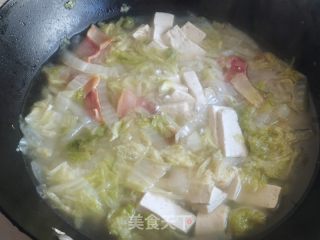 火腿炖白菜豆腐的做法步骤：9