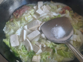 火腿炖白菜豆腐的做法步骤：8