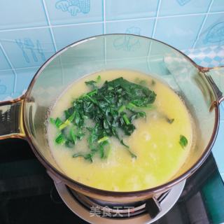 菠菜玉米面糊糊的做法步骤：11