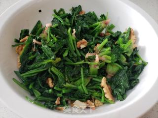 桃仁菠菜的做法步骤：7