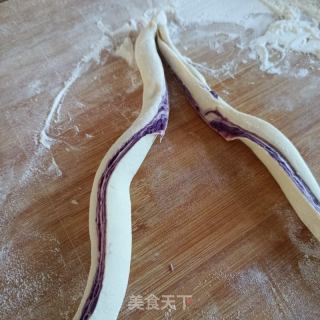 奶香紫薯花卷的做法步骤：10