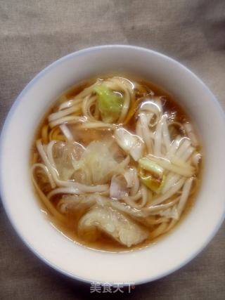 葱油白菜挂面汤的做法步骤：5