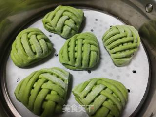 红枣菠菜汁花卷的做法步骤：16