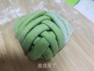 红枣菠菜汁花卷的做法步骤：14