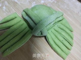 红枣菠菜汁花卷的做法步骤：12