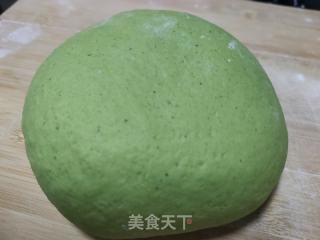 红枣菠菜汁花卷的做法步骤：6