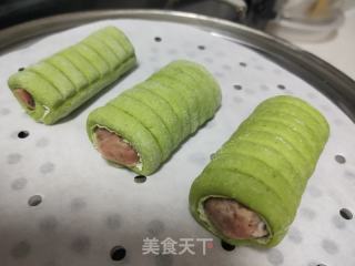 香肠毛毛虫花卷的做法步骤：13