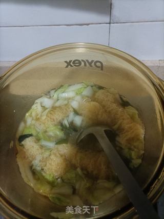 白菜豆卷汤的做法步骤：10