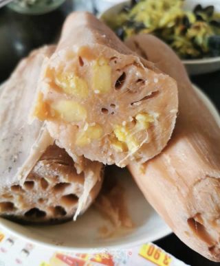 脱衣绿豆酿莲藕的做法步骤：10