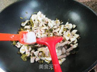 咸菜猪肉蘑菇馅千张包的做法步骤：6