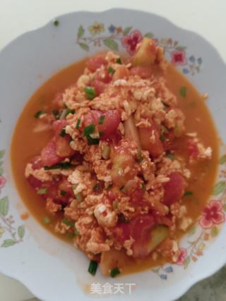 番茄炒鸡蛋的做法步骤：5
