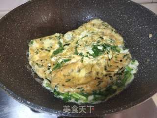 韭菜煎蛋的做法步骤：5