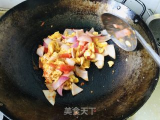 西红柿洋葱炒鸡蛋的做法步骤：8
