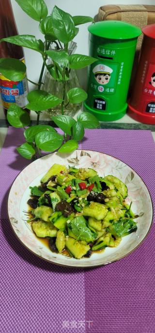 凉拌香辣青瓜木耳的做法步骤：8